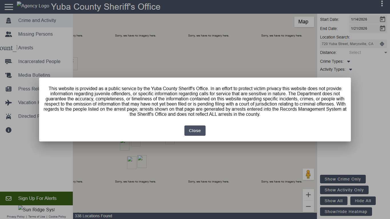 Yuba County Sheriff's Office - Crime & Activity